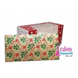 Log Box Red and White with Gold Board