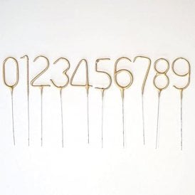Number Sparkler Gold Colour