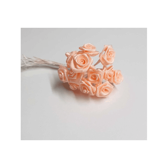 The Cake & Sugarcraft Store Peach Ribbon Roses Flower Spray