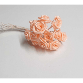 Peach Ribbon Roses Flower Spray
