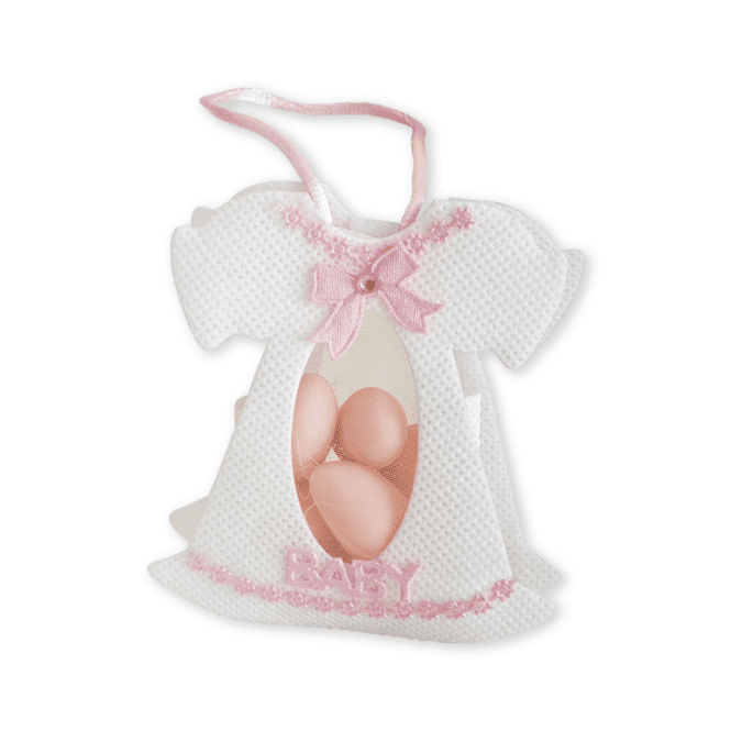 The Cake & Sugarcraft Store Pink Baby Dress Favour Pouch - Pack of 10