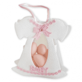 Pink Baby Dress Favour Pouch - Pack of 10