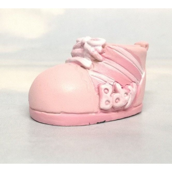 The Cake & Sugarcraft Store Pink Baby Resin Bootie