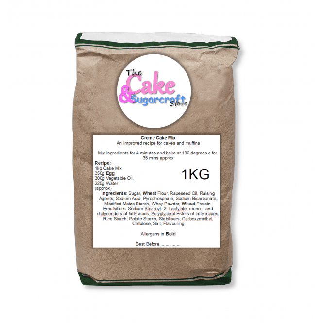 The Cake & Sugarcraft Store Plain Satin Creme Cake Mix 1kg