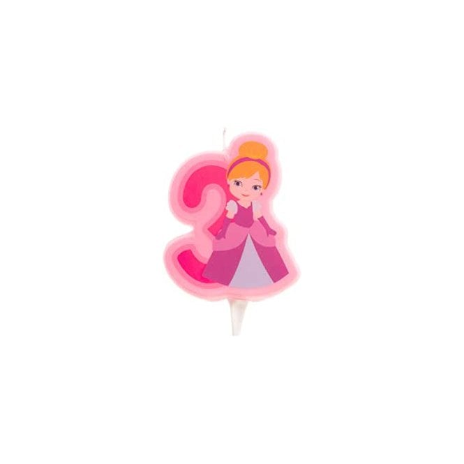 The Cake & Sugarcraft Store Princess Number 3 Candle