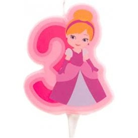 Princess Number 3 Candle
