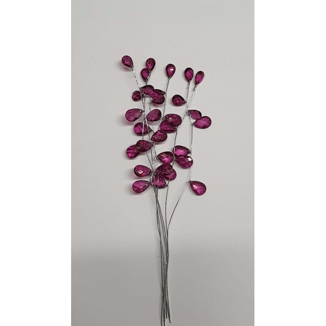 The Cake & Sugarcraft Store Purple Crystal Spray Stems Pack of 6 
