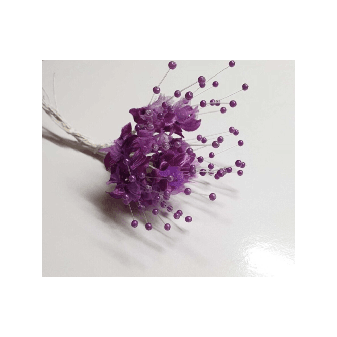 The Cake & Sugarcraft Store Purple Pearl Silk Flower Mini Spray