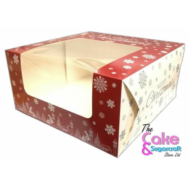 The Cake & Sugarcraft Store Red and White Christmas Cake Box 10