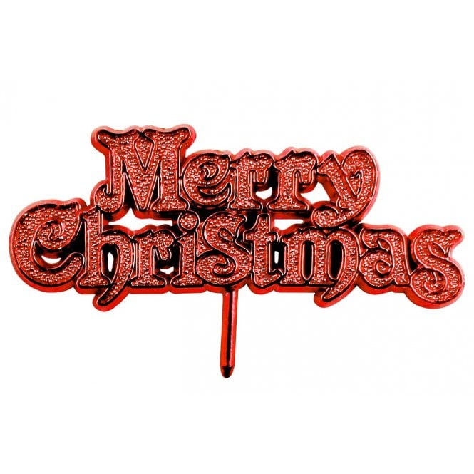 The Cake & Sugarcraft Store Red Merry Christmas - Motto Pack of 5