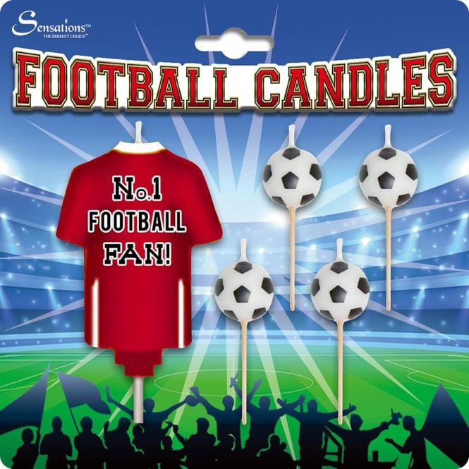 The Cake & Sugarcraft Store Red Number 1 Football Fan Candle