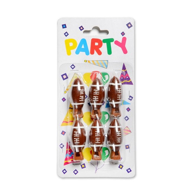 The Cake & Sugarcraft Store Rugby American Football Candles Pack of 6