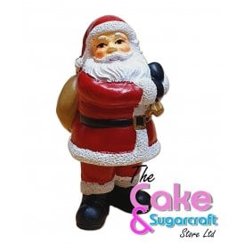 Santa With Sack Ceramic Cake Topper 
