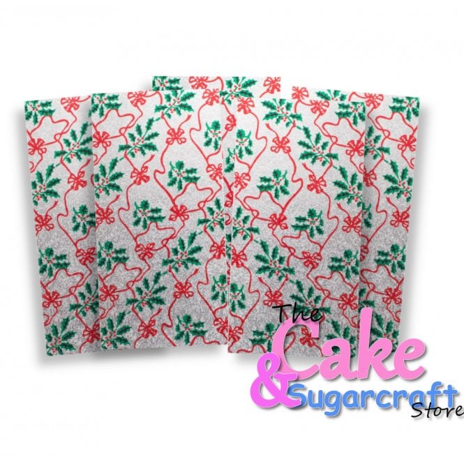 The Cake & Sugarcraft Store Silver And Green Log Cards 8