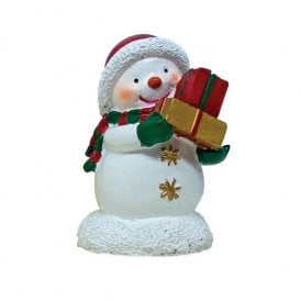 Snowman Christmas Cake Topper Ceramic