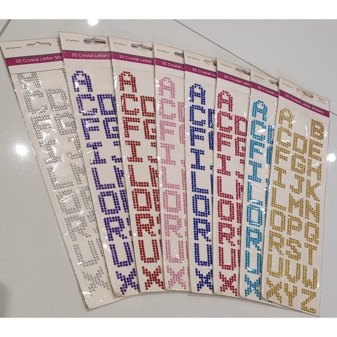 The Cake & Sugarcraft Store Sticky Crystal Letters Alphabet Self Adhesive Large