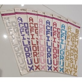 Sticky Crystal Letters Alphabet Self Adhesive Large