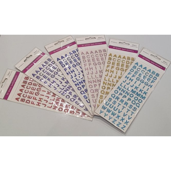 The Cake & Sugarcraft Store Sticky Crystal Letters Alphabet - Self Adhesive Small