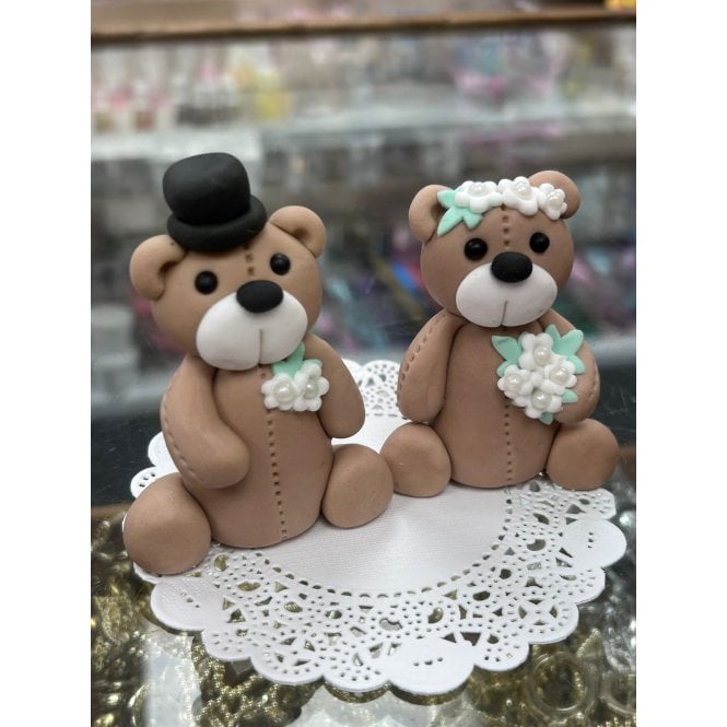 The Cake & Sugarcraft Store Sugar Teddy Bear Bride & Groom