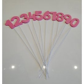 Sugar Wired Number Topper - Pink