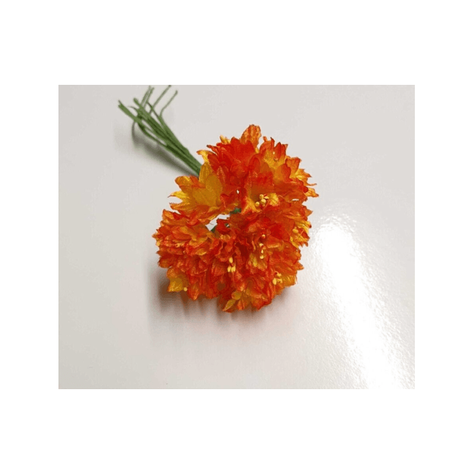 The Cake & Sugarcraft Store Sunset Orange Silk Flower Mini Spray