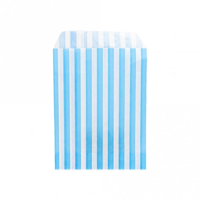 The Cake & Sugarcraft Store Sweet Treat Bags Candy Striped - Blue x20