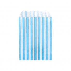 Sweet Treat Bags Candy Striped - Blue x20