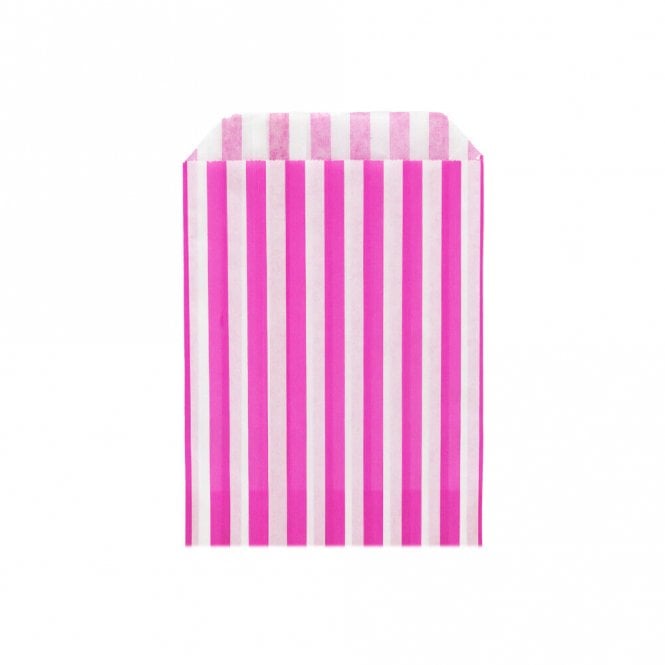 The Cake & Sugarcraft Store Sweet Treat Bags Candy Striped - Pink x20
