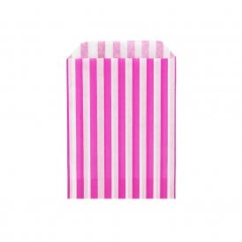 Sweet Treat Bags Candy Striped - Pink x20