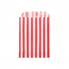 Sweet Treat Bags Candy Striped - Red x20