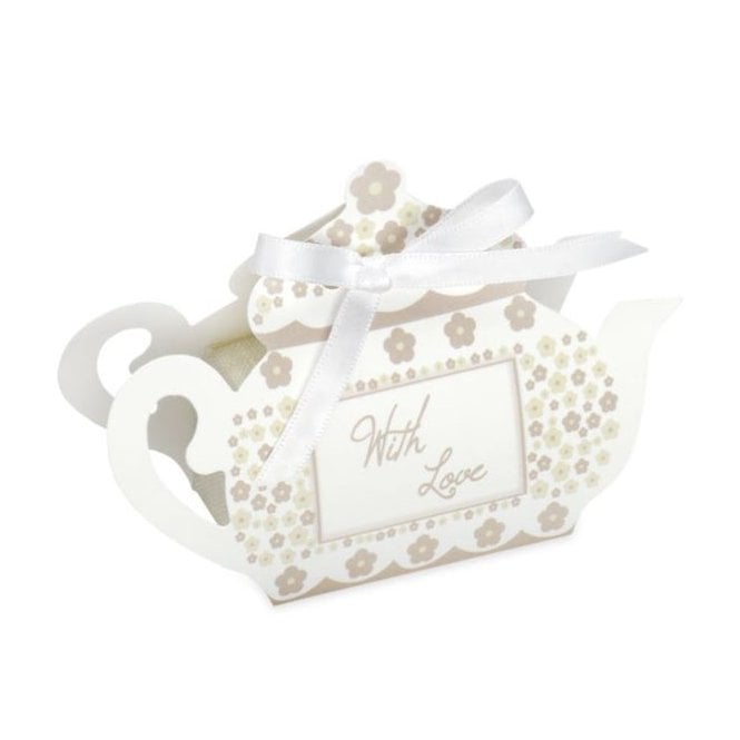 The Cake & Sugarcraft Store Tea Pot Favour Box Pack of 10