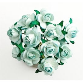 Tea Roses - Baby Blue - 15mm