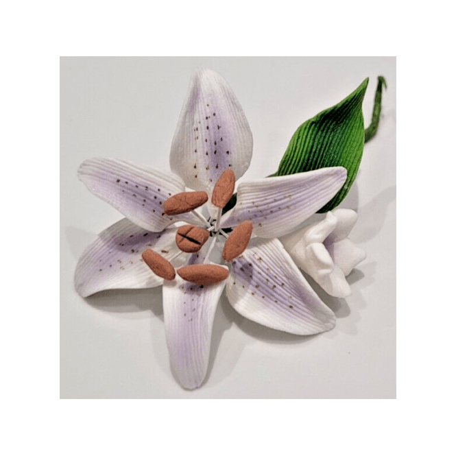 The Cake & Sugarcraft Store Tiger Lily Spray Hard Sugar Wired - Lilac