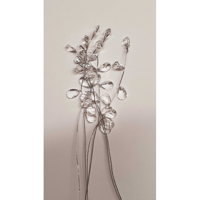 The Cake & Sugarcraft Store White and Silver Crystal Spray Set of 6