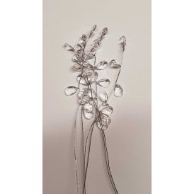 White and Silver Crystal Spray Set of 6
