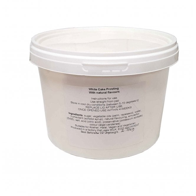 The Cake & Sugarcraft Store White Cake Frosting Natural Vanilla Flavouring 2.7KG