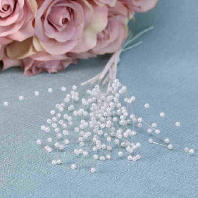 The Cake & Sugarcraft Store White Pearl Spriggs Cake Decoration