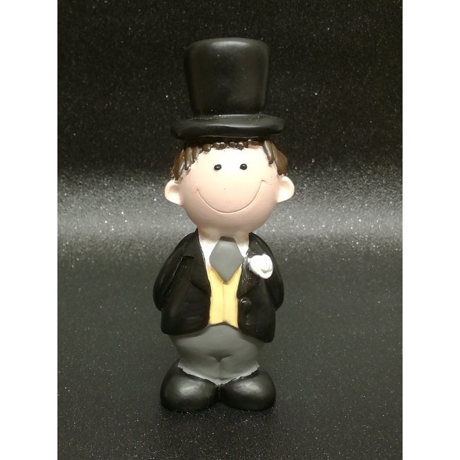 Top Hat Groom Figure Dark Hair