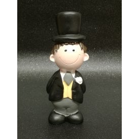 Top Hat Groom Figure Dark Hair