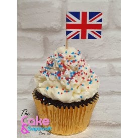 Union Jack Cupcake Flags
