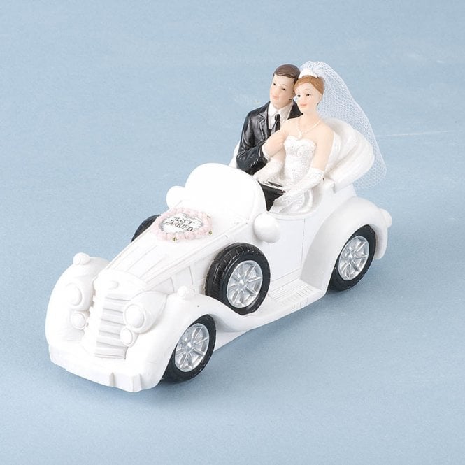 White Wedding Car Topper