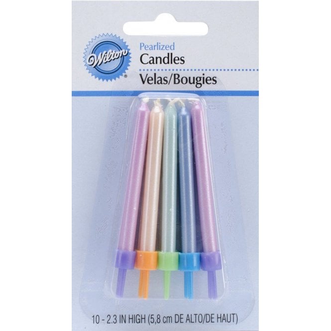 Wilton Assorted Pearlized Candles 10 Pack