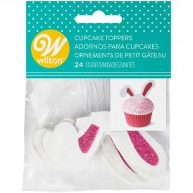 Bunny Cupcake Pick Toppers Pack of 24