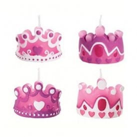 Crown And Tiara Candles x 4