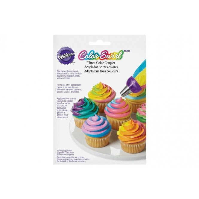 Wilton CUPCAKE NOZEL 3 Color Swirl - Three-Colour Coupler Piping