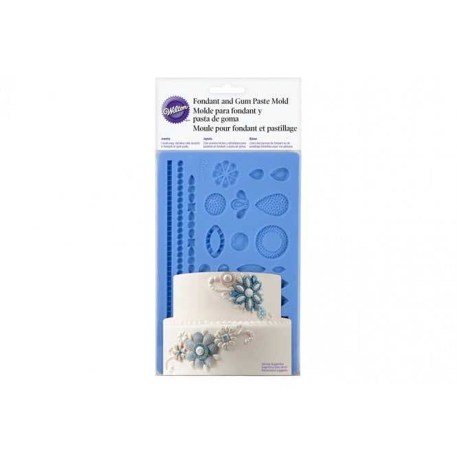 Wilton Jewellery/Jewelry Fabric Designs Fondant and Gum Paste Mould 