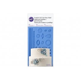 Jewellery/Jewelry Fabric Designs Fondant and Gum Paste Mould 