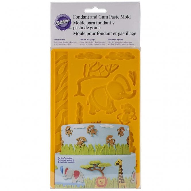 Wilton Jungle Animals Fondant and Gum Paste Mould Mold Lion