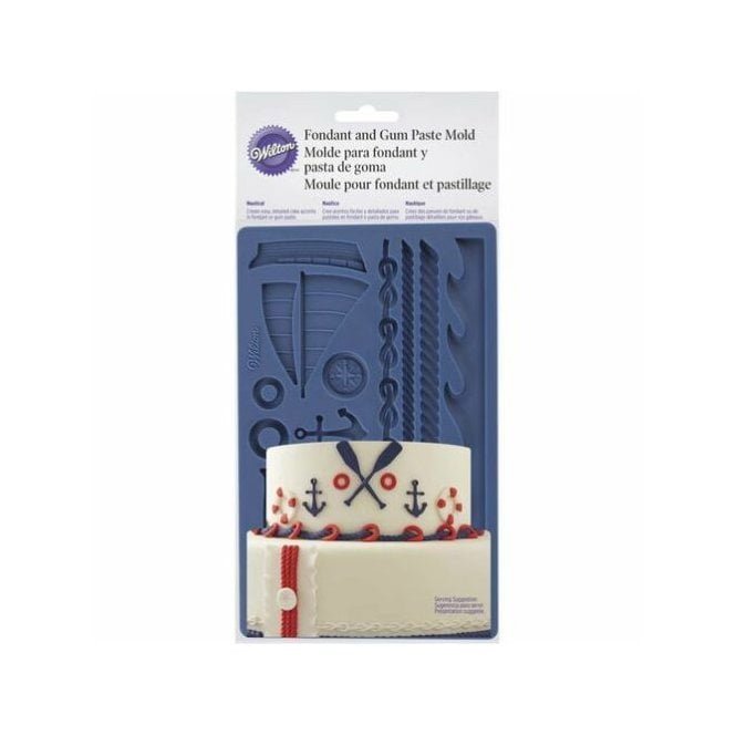 Wilton Nautical Designs Fondant Gum Paste Mould Waves Star
