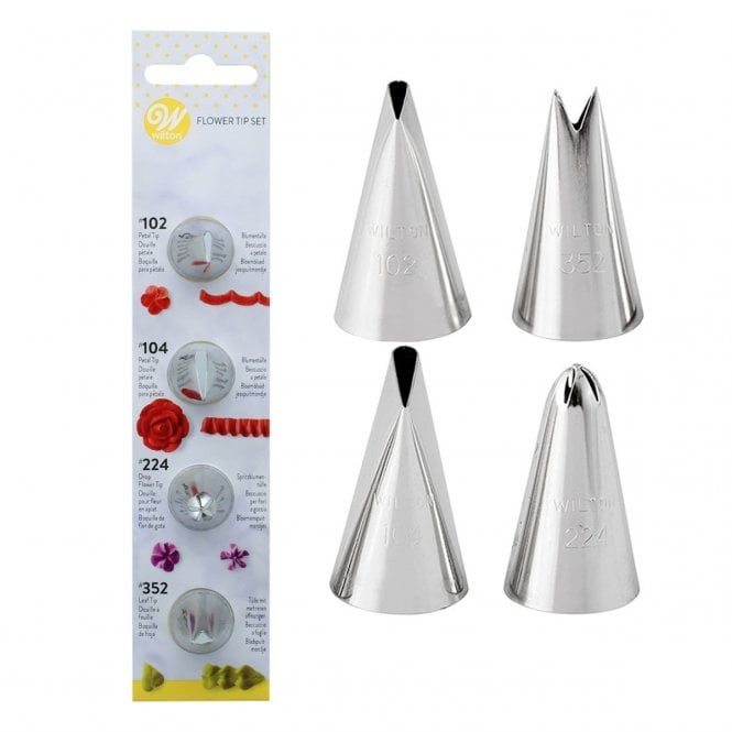 Wilton Set of 4 - Flower Tip Nozzle Set